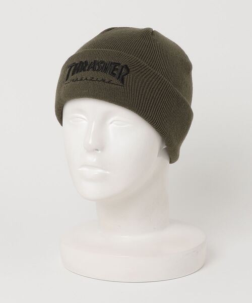 THRASHER(スラッシャー)の「THRASHER MAG LOGO アクリルビーニー(ニットキャップ/ビーニー・メンズ・グレー/ブラック系2/カーキ/ブラック・FREE)」の13枚目の写真