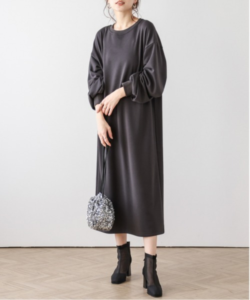 La-gemme（ラジェム）の「前後2WAYスウェットワンピース（ワンピース・レディース・ブラウン/ブラック/チャコール/杢グレー・フリー）」の18枚目の写真