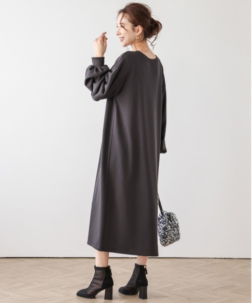 La-gemme（ラジェム）の「前後2WAYスウェットワンピース（ワンピース・レディース・ブラウン/ブラック/チャコール/杢グレー・フリー）」の16枚目の写真