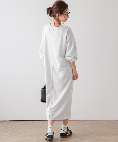 La-gemme（ラジェム）の「前後2WAYスウェットワンピース（ワンピース・レディース・ブラウン/ブラック/チャコール/杢グレー・フリー）」の22枚目の写真