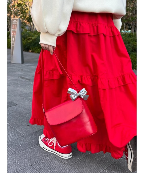 PHILLY(フィリー)の「【PHILLY】2WAYフラップショルダー(ショルダーバッグ・レディース・アイボリー/ブラック/レッド・FREE)」の3枚目の写真