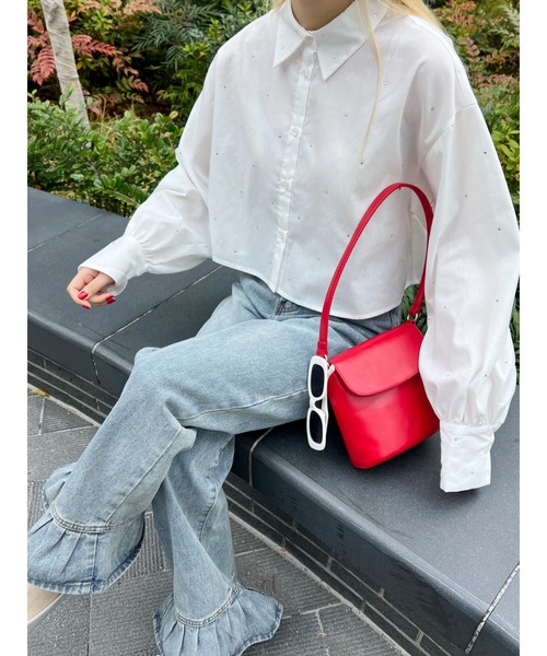 PHILLY(フィリー)の「【PHILLY】2WAYフラップショルダー(ショルダーバッグ・レディース・アイボリー/ブラック/レッド・FREE)」の4枚目の写真