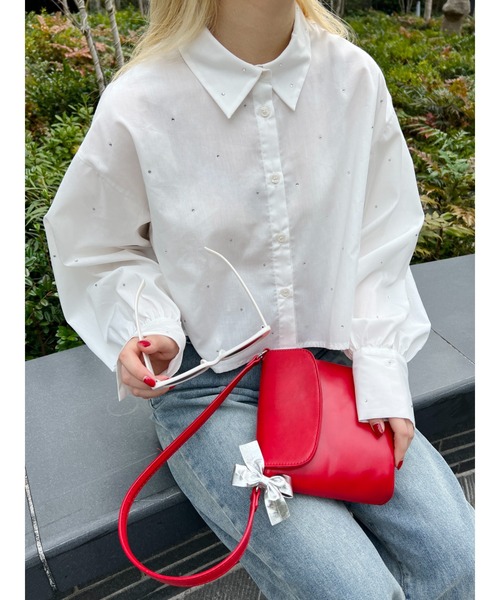 PHILLY(フィリー)の「【PHILLY】2WAYフラップショルダー(ショルダーバッグ・レディース・アイボリー/ブラック/レッド・FREE)」の7枚目の写真