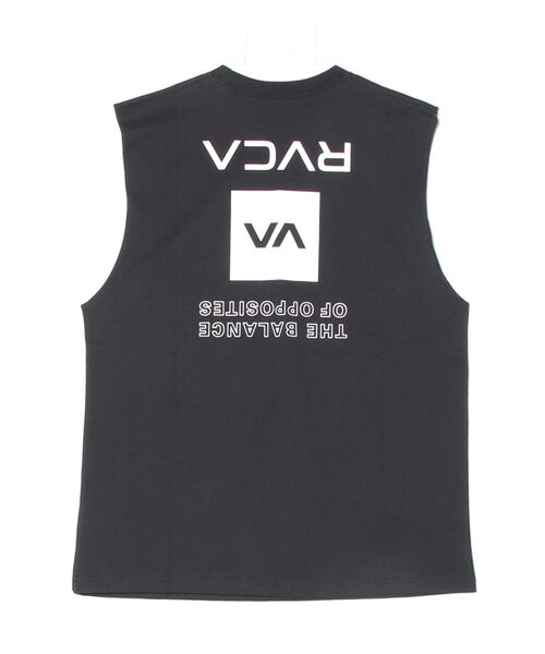 RVCA（ルーカ）の「RVCA UP STATE  CUTOFF TANK（タンクトップ・メンズ・ホワイト/ブラック・L/M）」の3枚目の写真