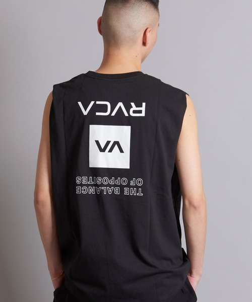 RVCA（ルーカ）の「RVCA UP STATE  CUTOFF TANK（タンクトップ・メンズ・ホワイト/ブラック・L/M）」の2枚目の写真