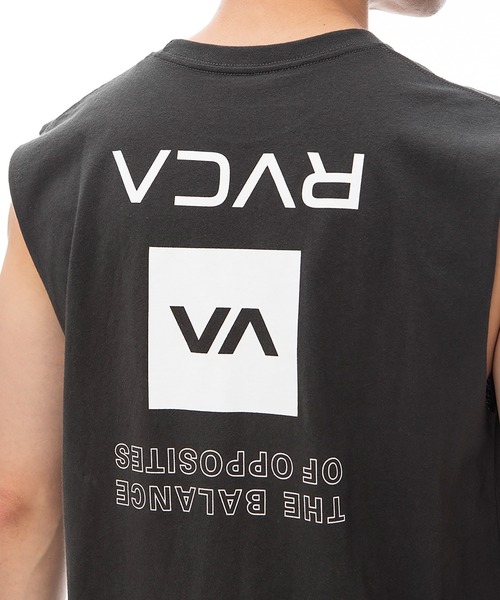 RVCA（ルーカ）の「RVCA UP STATE  CUTOFF TANK（タンクトップ・メンズ・ホワイト/ブラック・L/M）」の6枚目の写真