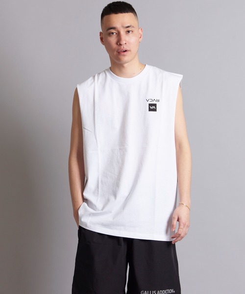 RVCA（ルーカ）の「RVCA UP STATE  CUTOFF TANK（タンクトップ・メンズ・ホワイト/ブラック・L/M）」の13枚目の写真