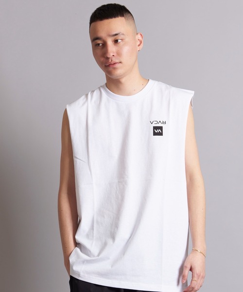 RVCA（ルーカ）の「RVCA UP STATE  CUTOFF TANK（タンクトップ・メンズ・ホワイト/ブラック・L/M）」の12枚目の写真