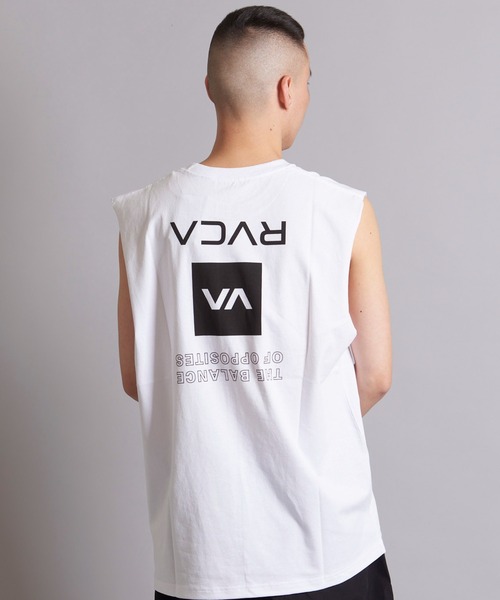 RVCA（ルーカ）の「RVCA UP STATE  CUTOFF TANK（タンクトップ・メンズ・ホワイト/ブラック・L/M）」の20枚目の写真