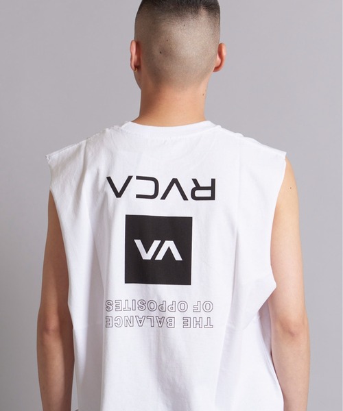 RVCA（ルーカ）の「RVCA UP STATE  CUTOFF TANK（タンクトップ・メンズ・ホワイト/ブラック・L/M）」の18枚目の写真