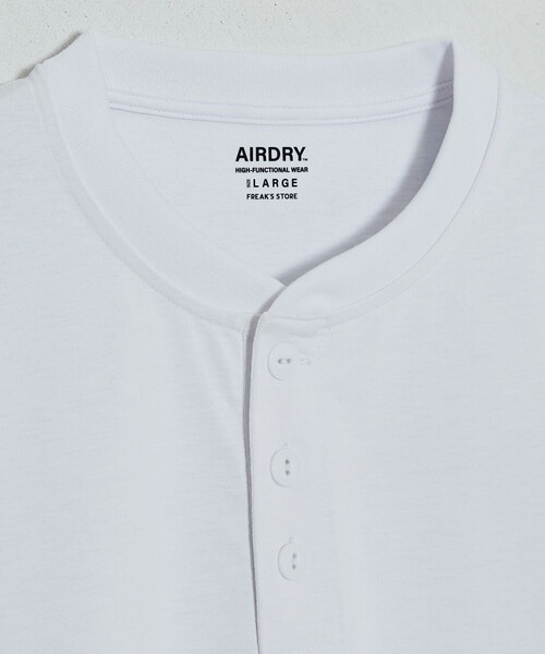FREAK'S STORE（フリークスストア）の「【旧品番の為展開NG】FREAK’S STORE/フリークスストア AIRDRY 7.7オンス ビックシルエット ヘンリーネック Tシャツ/エアドライ/吸水速乾（Tシャツ/カットソー・メンズ・ホワイト/ブラック/グレイッシュベージュ/チャコール・SMALL/MEDIUM/LARGE）」の11枚目の写真