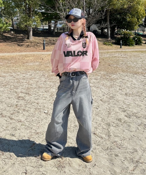 sedacle(セダクル)の「アソートユニフォームデザインプルオーバー(Tシャツ/カットソー・メンズ・オフホワイト/ピンク/アイボリー/ブラック/ブルー/グレー・SMALL/LARGE/MEDIUM)」の21枚目の写真