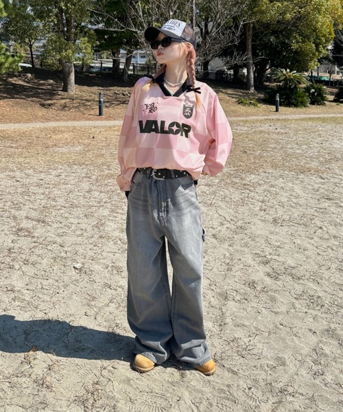 sedacle(セダクル)の「アソートユニフォームデザインプルオーバー(Tシャツ/カットソー・メンズ・オフホワイト/ピンク/アイボリー/ブラック/ブルー/グレー・SMALL/LARGE/MEDIUM)」の20枚目の写真