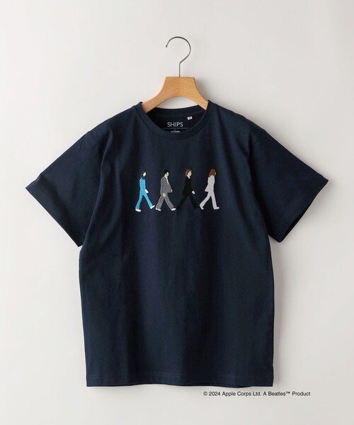 The Beatles(ザビートルズ)の「SHIPS KIDS:140~160cm /〈家族おそろい〉【THE BEATLES】TEE(Tシャツ/カットソー・キッズ・オフホワイト/スカイブルー/ネイビー/ベージュ・140/M/160/150)」の4枚目の写真