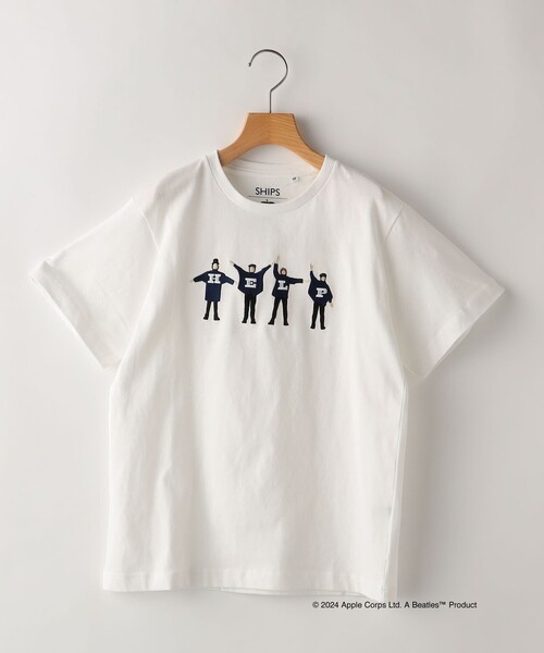 The Beatles(ザビートルズ)の「SHIPS KIDS:140~160cm /〈家族おそろい〉【THE BEATLES】TEE(Tシャツ/カットソー・キッズ・オフホワイト/スカイブルー/ネイビー/ベージュ・140/M/160/150)」の2枚目の写真