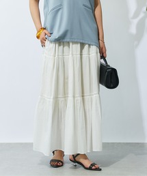 un dix cors | コットンボイルレースティアードスカート(スカート)