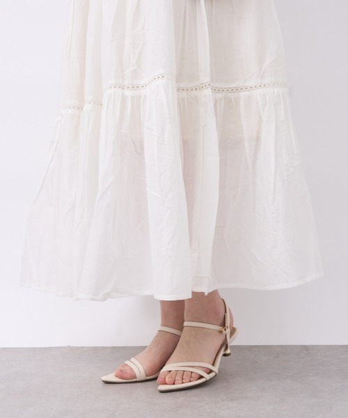 un dix cors（アンディコール）の「コットンボイルレースティアードスカート（スカート・レディース・オフホワイト/ブラック・FREE）」の18枚目の写真