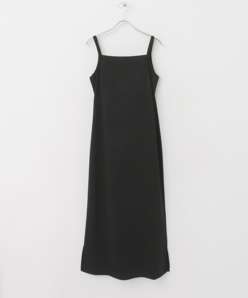 F by ROSSO（エフバイロッソ）の「F by ROSSO　カップ付スクエアネックキャミワンピース（ワンピース・レディース・ブラック/ブラウン・36/38）」の7枚目の写真