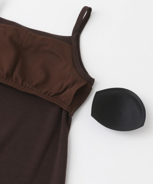F by ROSSO（エフバイロッソ）の「F by ROSSO　カップ付スクエアネックキャミワンピース（ワンピース・レディース・ブラック/ブラウン・36/38）」の11枚目の写真