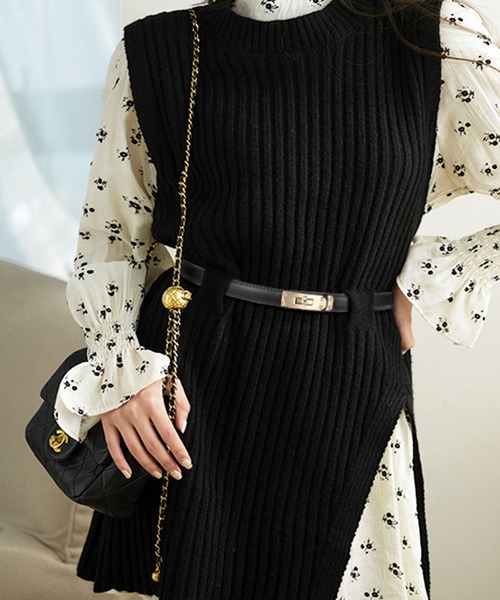 rokh  ウールブレンド ベルテッドコルセットトップス　新品タグ付き lucky343.jpg