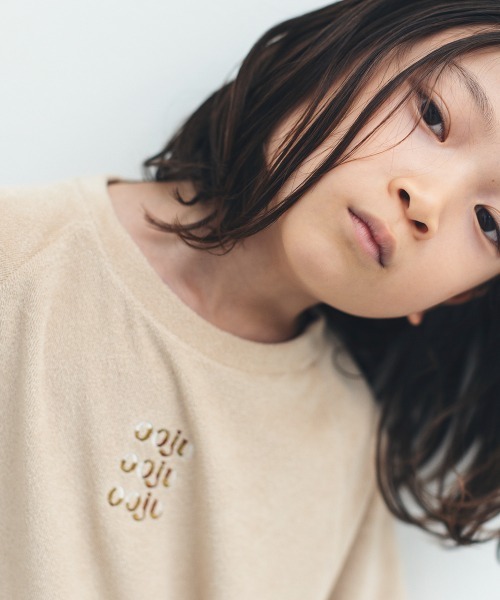 ooju(オージュ)の「【ooju】パイルT-shirts(Tシャツ/カットソー・キッズ・ベージュ/ネイビー/イエロー・1/2/3/4)」の2枚目の写真