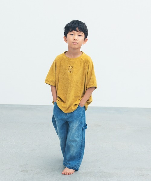 ooju(オージュ)の「【ooju】パイルT-shirts(Tシャツ/カットソー・キッズ・ベージュ/ネイビー/イエロー・1/2/3/4)」の9枚目の写真