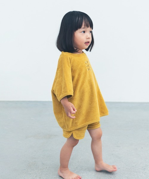 ooju(オージュ)の「【ooju】パイルT-shirts(Tシャツ/カットソー・キッズ・ベージュ/ネイビー/イエロー・1/2/3/4)」の7枚目の写真