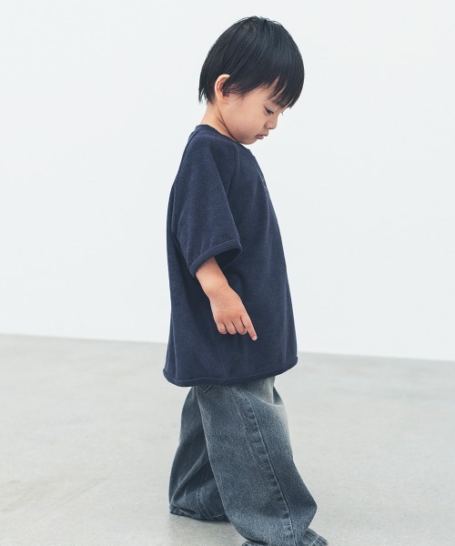 ooju(オージュ)の「【ooju】パイルT-shirts(Tシャツ/カットソー・キッズ・ベージュ/ネイビー/イエロー・1/2/3/4)」の5枚目の写真