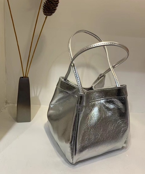 Mignonjour(ミニョンジュール)の「Mignonjour/スクエアハンドバッグ M2387(ハンドバッグ・レディース・ピンク/グリーン/ホワイト/シルバー/ブラック・FREE)」の5枚目の写真