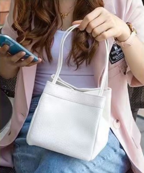 Mignonjour(ミニョンジュール)の「Mignonjour/スクエアハンドバッグ M2387(ハンドバッグ・レディース・ピンク/グリーン/ホワイト/シルバー/ブラック・FREE)」の12枚目の写真
