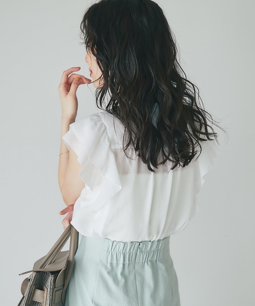 【ラブティックボンボン】ソフトオーガンラッフルブラウス ソフトオーガンラッフルブラウス | La boutique BonBon(ラブ