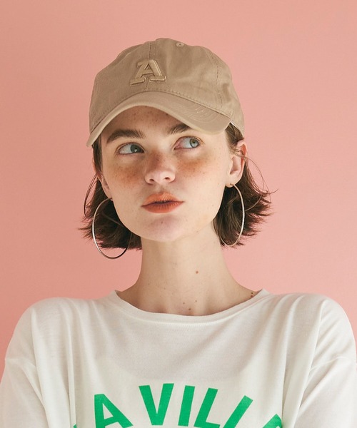 coca（coca）（コカ）の「ワンポイント刺繍キャップ（キャップ・レディース・チャコール/ベージュ・ONE SIZE）」の9枚目の写真