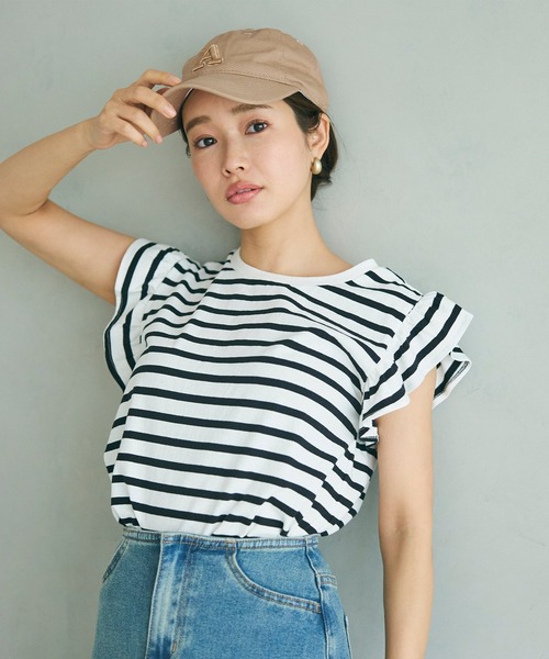 coca（coca）（コカ）の「ワンポイント刺繍キャップ（キャップ・レディース・チャコール/ベージュ・ONE SIZE）」の11枚目の写真