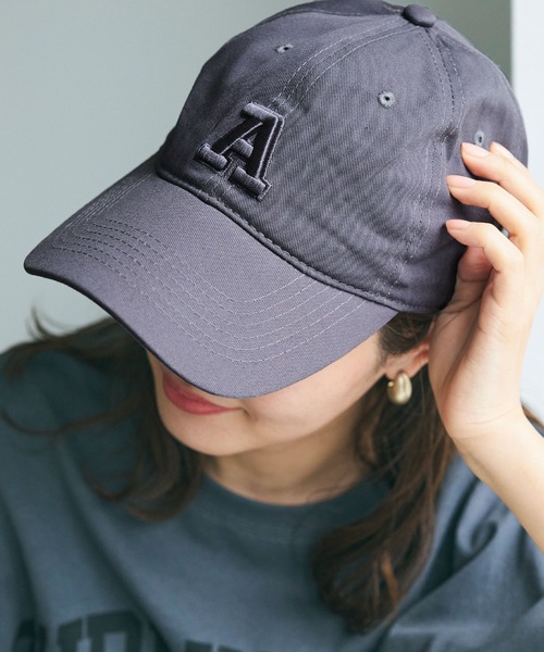 coca（coca）（コカ）の「ワンポイント刺繍キャップ（キャップ・レディース・チャコール/ベージュ・ONE SIZE）」の5枚目の写真