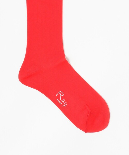 Ray BEAMS(レイビームス)の「シアー ハイソックス(ソックス/靴下・レディース・クリーム/グレー/ネイビー/レッド・ONE SIZE)」の6枚目の写真