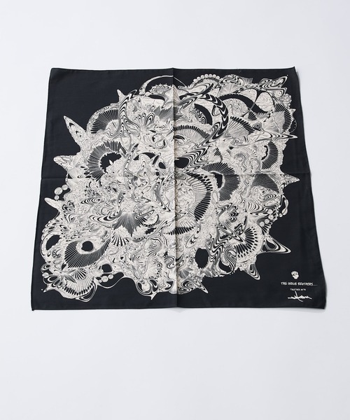 Lui's（ルイス）の「【THE INOUE BROTHERS / ザ・イノウエブラザーズ】TAKERU IWAZAKI Scarf Small(スカーフ)（バンダナ/スカーフ・メンズ・ブラック・FREE）」の2枚目の写真