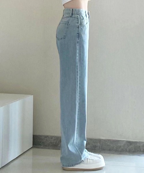 Miniministore(ミニミニストア)の「ストレートデニムパンツ ハイウエスト(デニムパンツ・レディース・サックスブルー・M/S/L)」の5枚目の写真