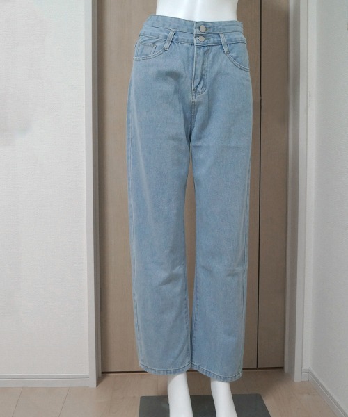 Miniministore(ミニミニストア)の「ストレートデニムパンツ ハイウエスト(デニムパンツ・レディース・サックスブルー・M/S/L)」の7枚目の写真