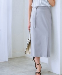 ストレッチベルト付きナロースカート(接触冷感)