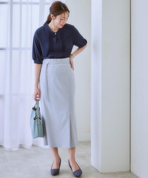 7days Life Styling（セブンデイズライフスタイリング）の「ストレッチベルト付きナロースカート（接触冷感）（スカート・レディース・グレー/ブラック/ベージュ・S/M/L/LL）」の20枚目の写真