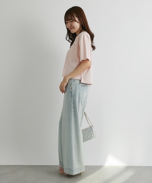 La boutique BonBon（ラブティックボンボン）の「ハート刺繍Tシャツ（Tシャツ/カットソー・レディース・ピンク/ホワイト/チャコールグレー/オフホワイト・FREE）」の5枚目の写真