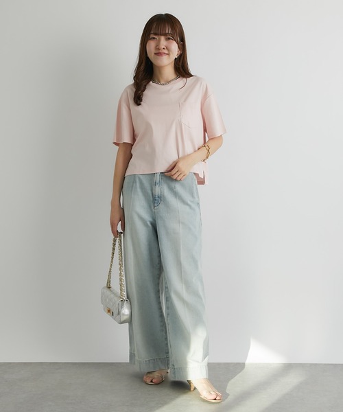 La boutique BonBon（ラブティックボンボン）の「ハート刺繍Tシャツ（Tシャツ/カットソー・レディース・ピンク/ホワイト/チャコールグレー/オフホワイト・FREE）」の10枚目の写真