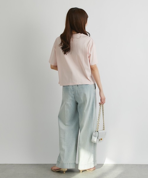 La boutique BonBon（ラブティックボンボン）の「ハート刺繍Tシャツ（Tシャツ/カットソー・レディース・ピンク/ホワイト/チャコールグレー/オフホワイト・FREE）」の11枚目の写真