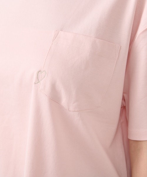 La boutique BonBon（ラブティックボンボン）の「ハート刺繍Tシャツ（Tシャツ/カットソー・レディース・ピンク/ホワイト/チャコールグレー/オフホワイト・FREE）」の15枚目の写真