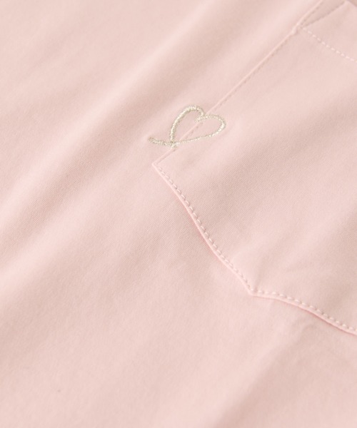 La boutique BonBon（ラブティックボンボン）の「ハート刺繍Tシャツ（Tシャツ/カットソー・レディース・ピンク/ホワイト/チャコールグレー/オフホワイト・FREE）」の18枚目の写真