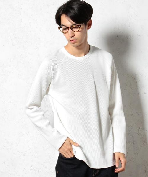 green label relaxing(グリーンレーベルリラクシング)の「T/C WAFFLE FOOT/BALL T カットソー◆(Tシャツ/カットソー・メンズ・グレー/ホワイト・LARGE/MEDIUM/SMALL)」の1枚目の写真