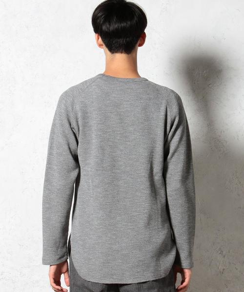 green label relaxing(グリーンレーベルリラクシング)の「T/C WAFFLE FOOT/BALL T カットソー◆(Tシャツ/カットソー・メンズ・グレー/ホワイト・LARGE/MEDIUM/SMALL)」の3枚目の写真