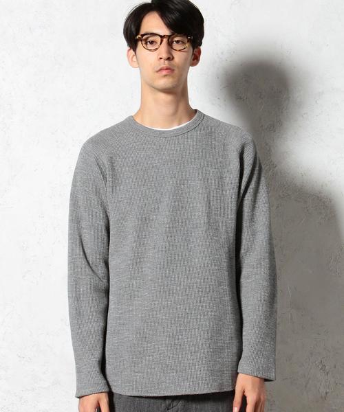green label relaxing(グリーンレーベルリラクシング)の「T/C WAFFLE FOOT/BALL T カットソー◆(Tシャツ/カットソー・メンズ・グレー/ホワイト・LARGE/MEDIUM/SMALL)」の4枚目の写真