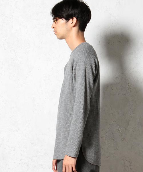 green label relaxing(グリーンレーベルリラクシング)の「T/C WAFFLE FOOT/BALL T カットソー◆(Tシャツ/カットソー・メンズ・グレー/ホワイト・LARGE/MEDIUM/SMALL)」の5枚目の写真