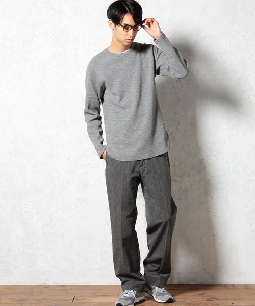 green label relaxing(グリーンレーベルリラクシング)の「T/C WAFFLE FOOT/BALL T カットソー◆(Tシャツ/カットソー・メンズ・グレー/ホワイト・LARGE/MEDIUM/SMALL)」の6枚目の写真